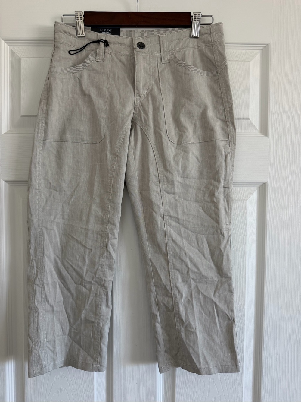 KÜHL Cabo Kapri Pants Women’s 2 Beige Tan Cropped Capri NWT Linen Blend NWT